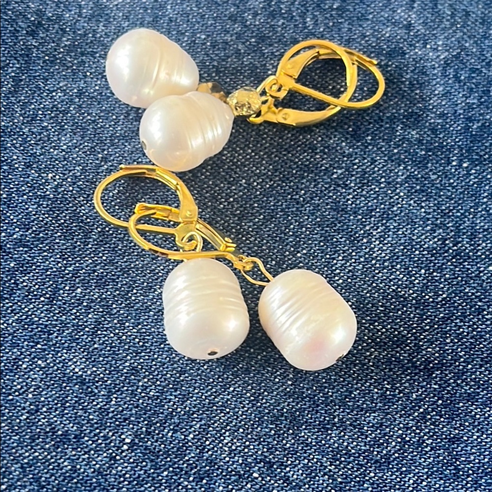 Freshwater Pearl Earrings Leverbacks